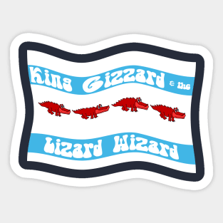 King Gizzard and the Lizard Wizard Chicago Flag Sticker